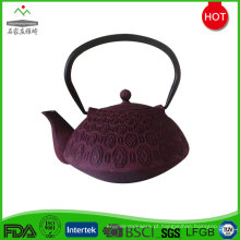 Feita na China personalizado esmalte revestimento panela de chá de ferro fundido